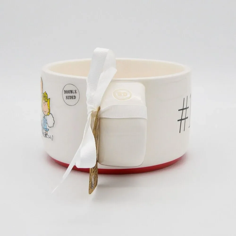 Rae Dunn Peanuts Football Soup Mug, #1 Team, Snoopy & Peanuts Gang, Ceramic, New - Picture 3 of 9
